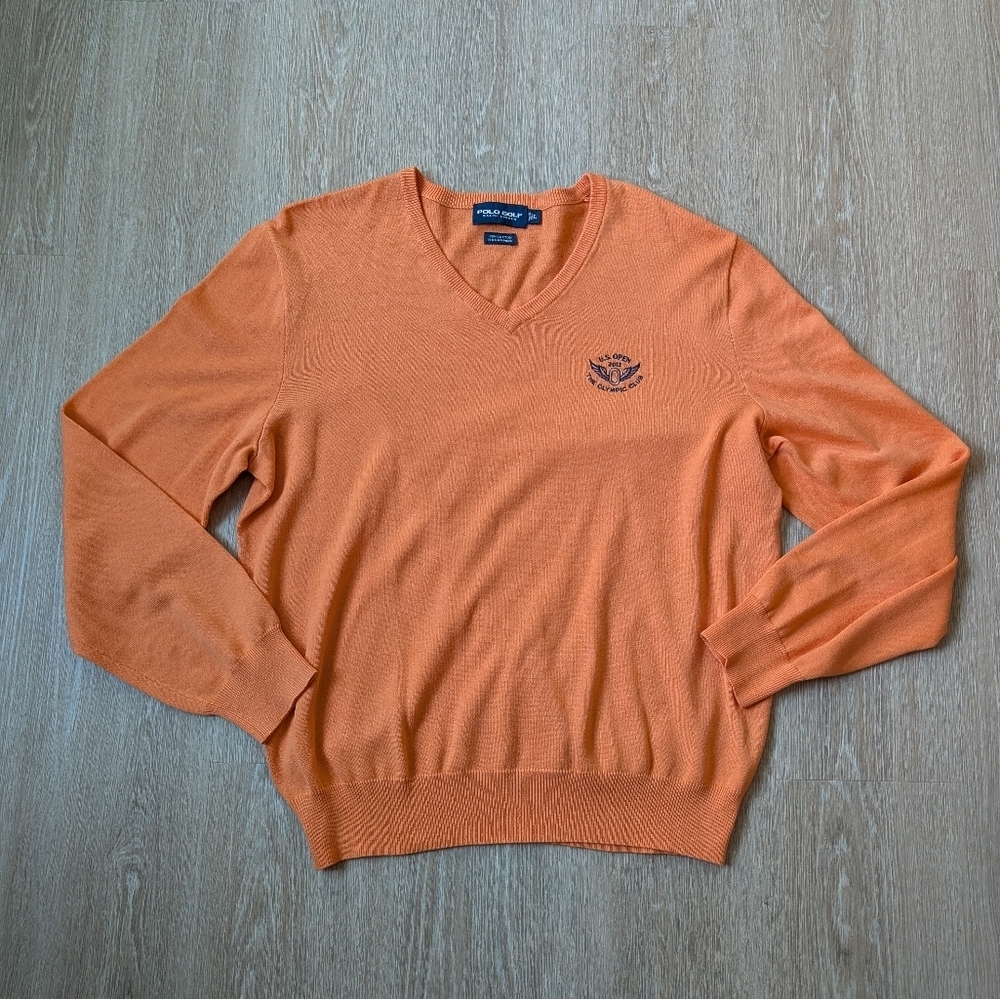 Polo Ralph Lauren Sweater Men's Large Golf U.S. Open 2012 Cashmere Blend